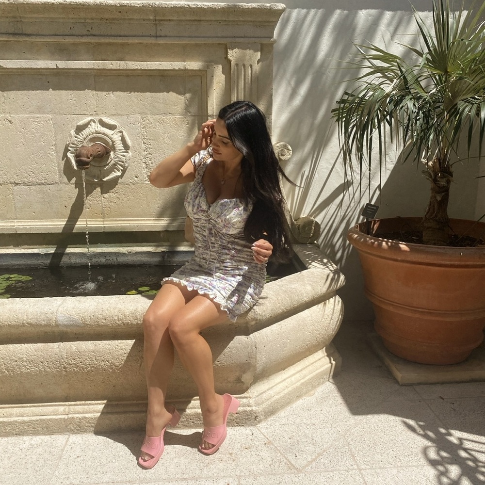 summer floral mini dress